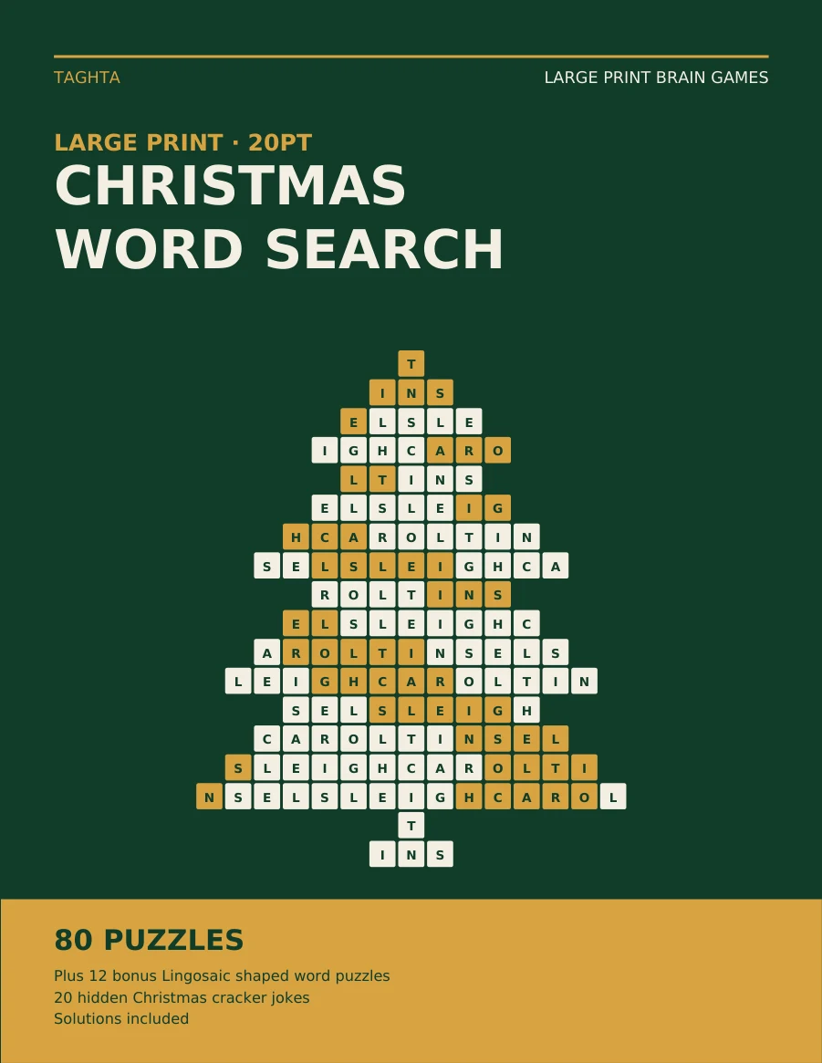 Christmas Large Print Word Search cover