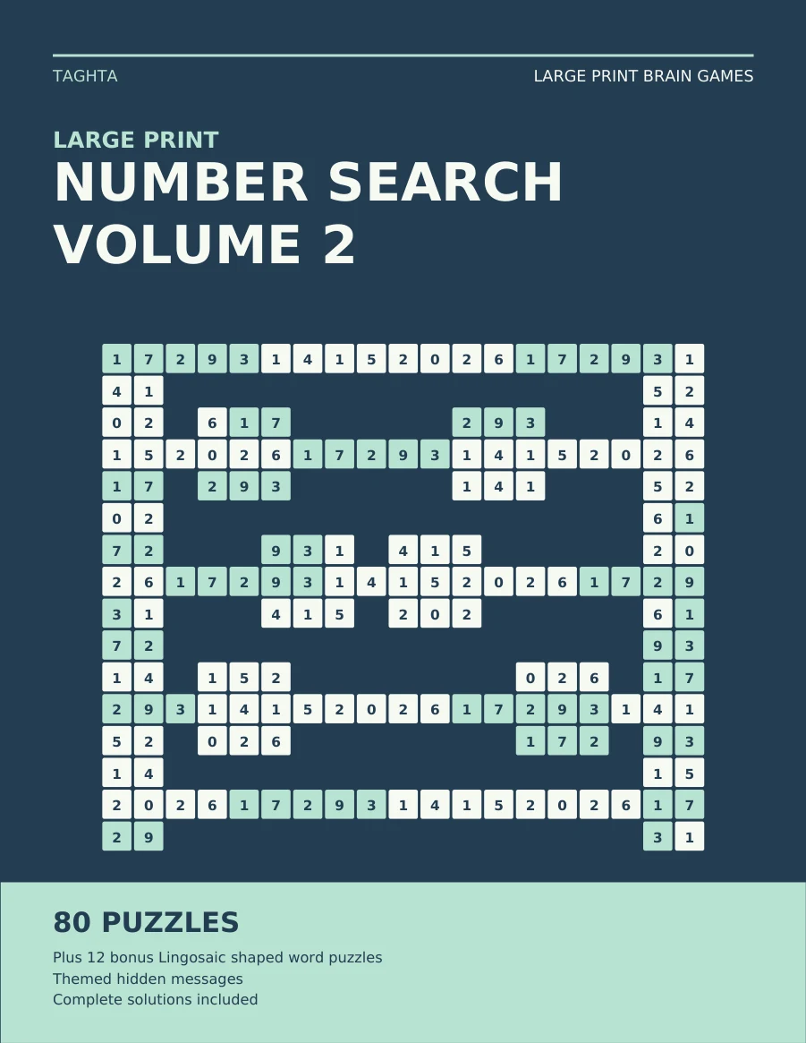 Large Print Number Search: Volume 2 cover